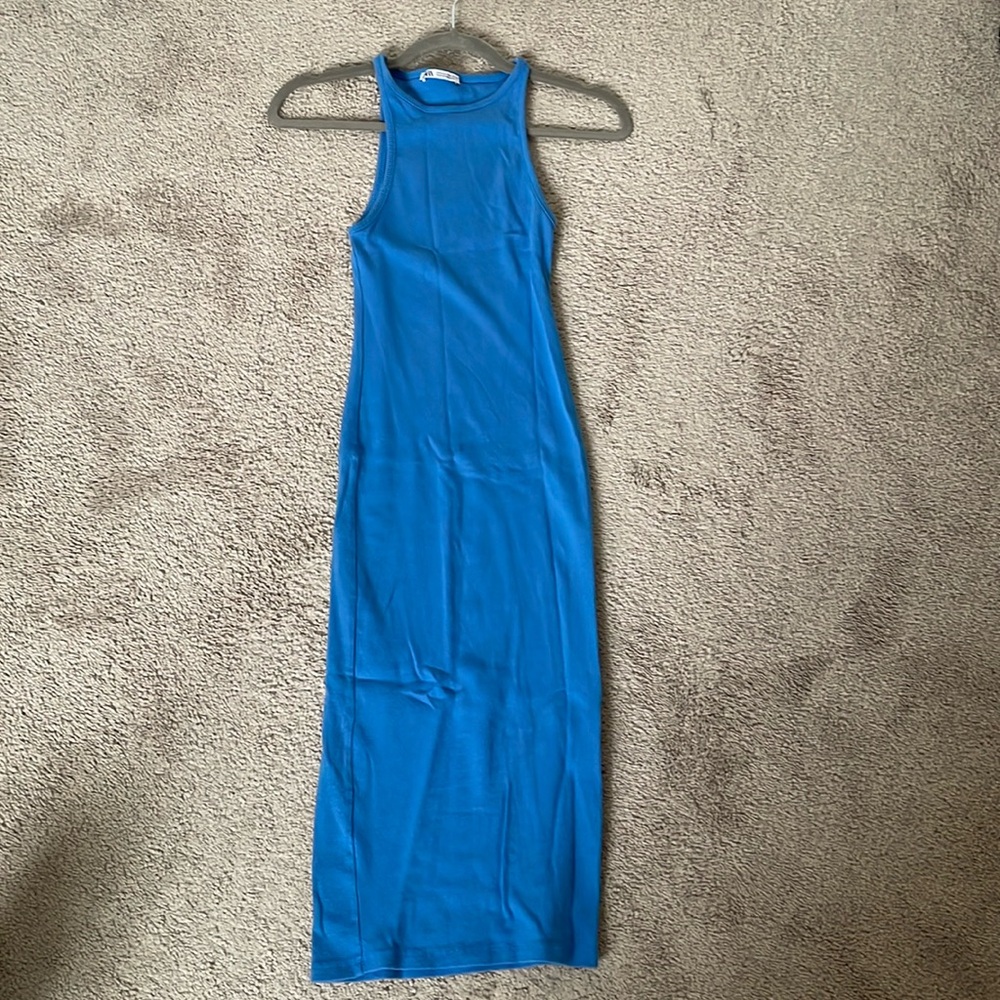 Zara blue midi dress